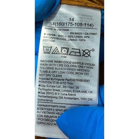 NWT Banana Republic Linen Halter Back Cut Out Fall Burnt Orange Dress Sz 14 NEW - Picture 7 of 9